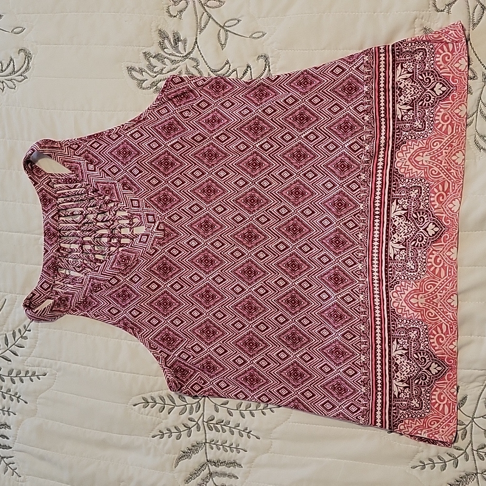 Skies are blue Edgar Border Print knit top - Magenta Size L